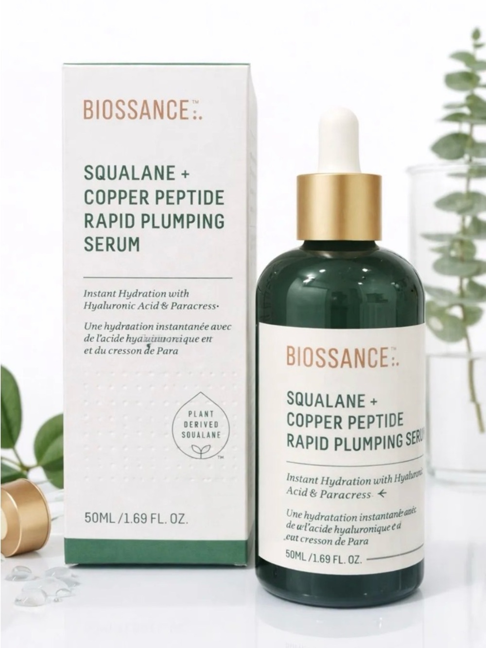 Biossance Squalane + Copper Peptide Rapid Plumping Serum -